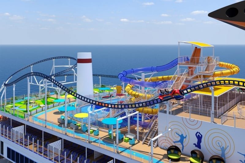 le plus grand huit en mer est chez Carnival à bord du Mardi Gras