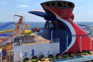 Le premier roller-coaster en mer, à bord du Carnival Mardi gras
