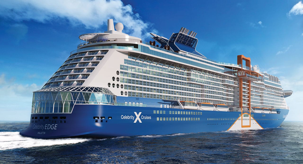 Celebrity Edge vue extérieur du navire de Celebrity Cruise Line