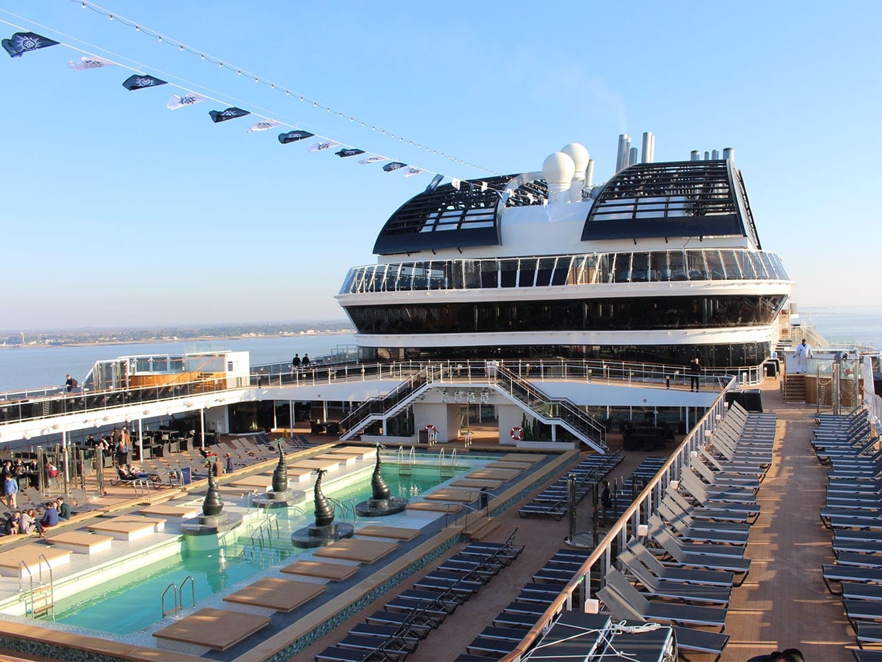 Sur le pont extérieur du MSC Bellissima
