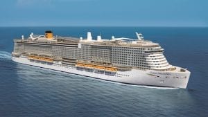 Le Costa Smeralda est l'un des plus gros navires de croisière au monde