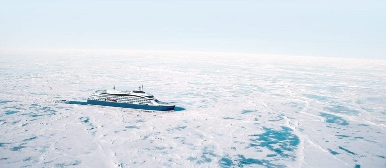 Ponant et le Commandant Charcot, futur navire brise glace qui ouvrira les portes de ses premières croisières en 2021