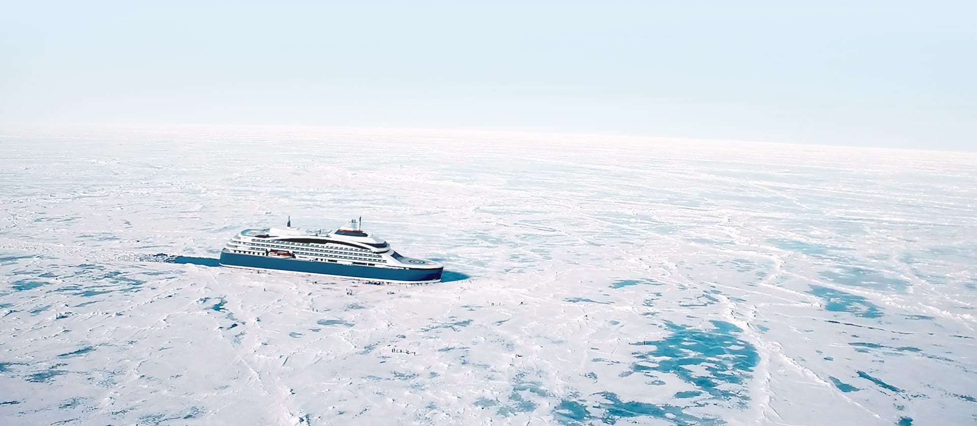 Ponant et le Commandant Charcot, futur navire brise glace qui ouvrira les portes de ses premières croisières en 2021
