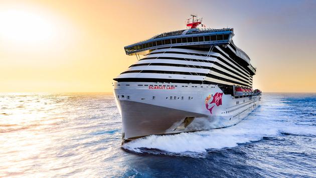 virgin cruises livre son premier bateau, le Scarlet Lady, début des croisières inaugurales le 1er avril