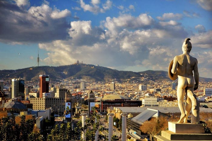 La place d'Espagne à Barcelone