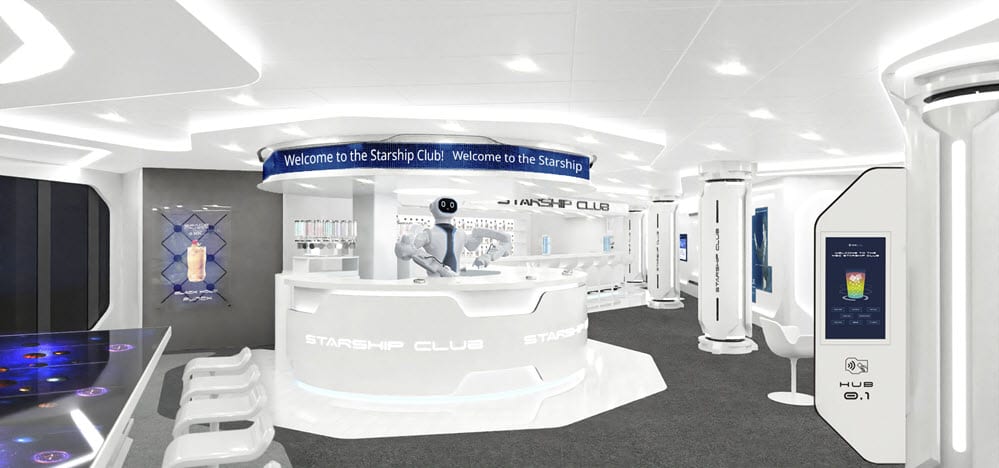 Au MSC Starship Club vous serez servis par le robot Rob