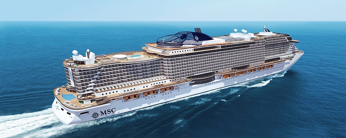 Le bateau de croisière MSC Seaside en mer
