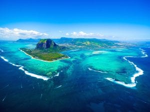 Vue sur une île de l'océan Indien