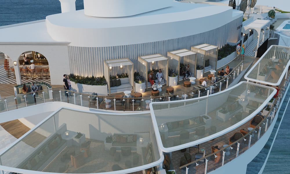 Le Sunset Bar, vue aérienne