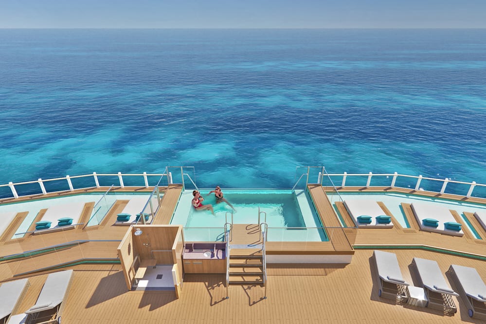 La piscine Infinity Beach, vue aérienne