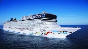 Le bateau Norwegian Epic en mer - illustration