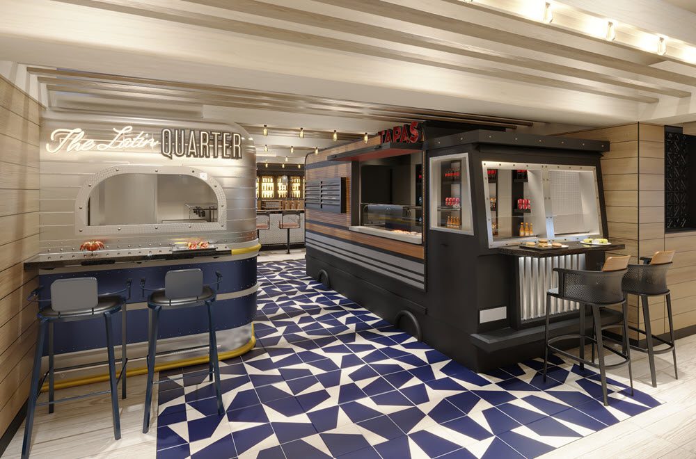 L'Indulge Food Hall compte également des food trucks