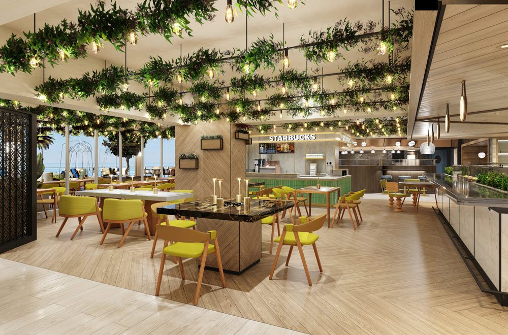 Vue sur l'Indulge Food Hall