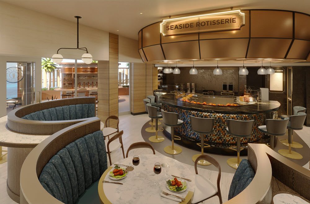 Le restaurant Seaside Rotisserie est situé dans l'Indulge Food Hall